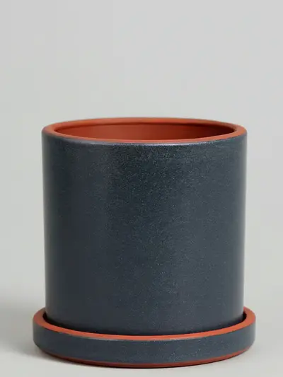 Antrasit Sırlı Silindir Ø12cm